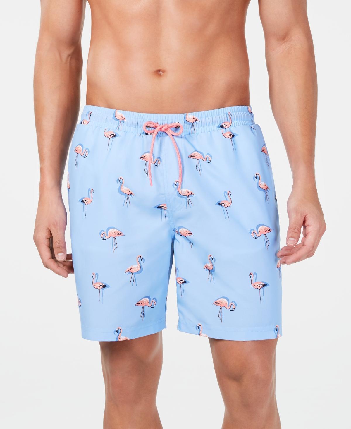 Club Room Mens Quick-Dry Performance Flamingo-Print 7 Swim Trunks, Created for Macys Product Image