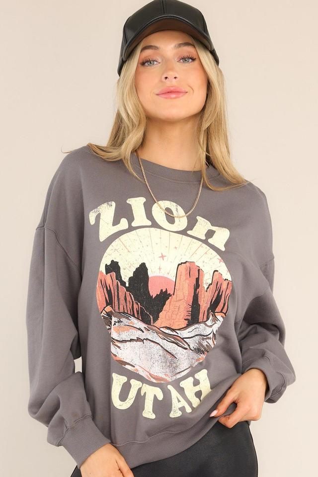 Wander All Over Charcoal Sweatshirt Product Image