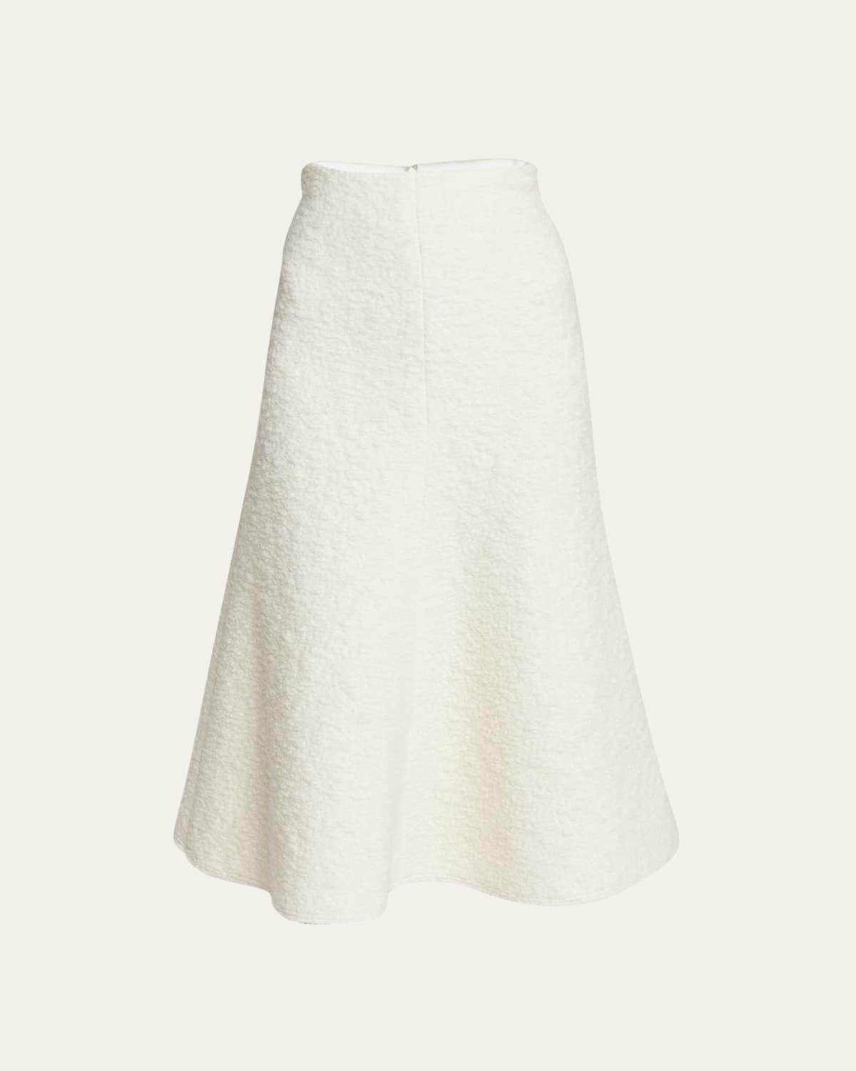 Womens Boucle A-Line Midi-Skirt product image