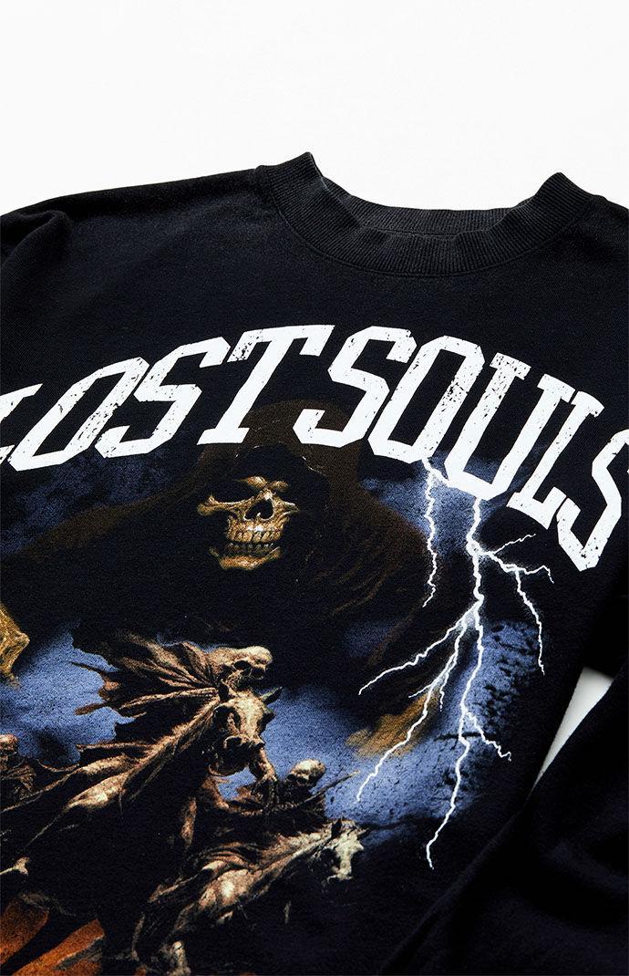 PacSun Mens Lost Souls Oversized Long Sleeve T-Shirt - Blackmall Product Image