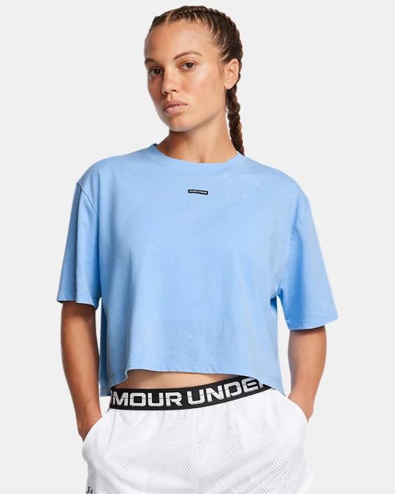 Women's UA Wash Logo Boxy Crop Short Sleeve Product Image