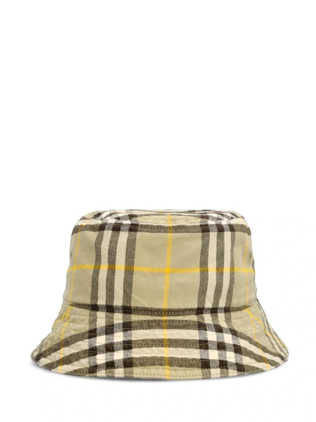 Archive Check Cotton Bucket Hat In Hunter Product Image