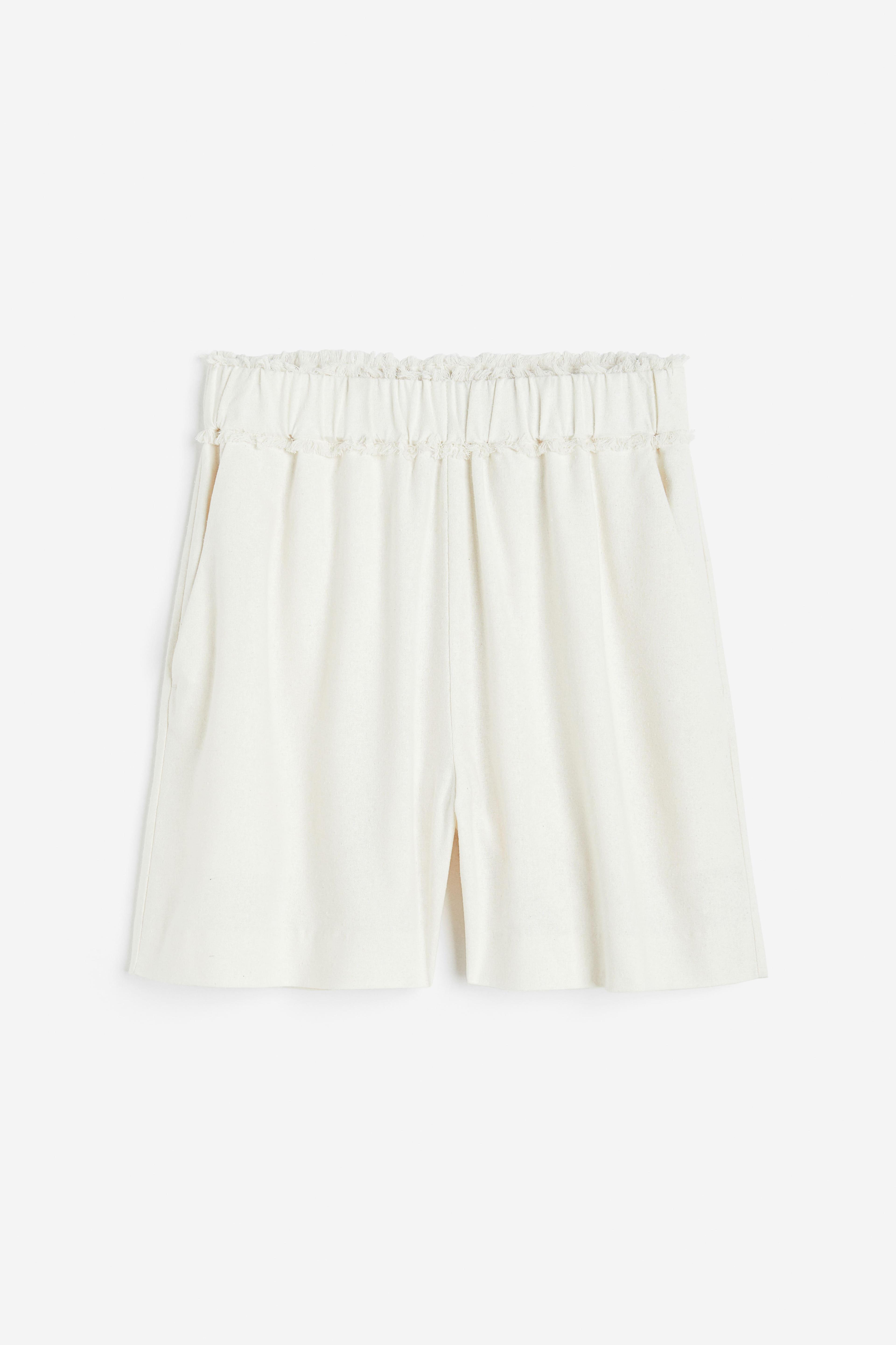 Fringe-trimmed Silk Shorts Product Image