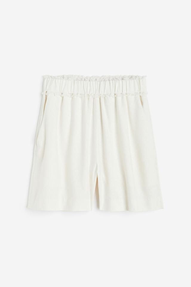 Fringe-trimmed Silk Shorts Product Image