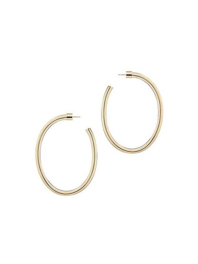 Womens Law 10K-Gold-Plated Petite Hoop Earrings Product Image