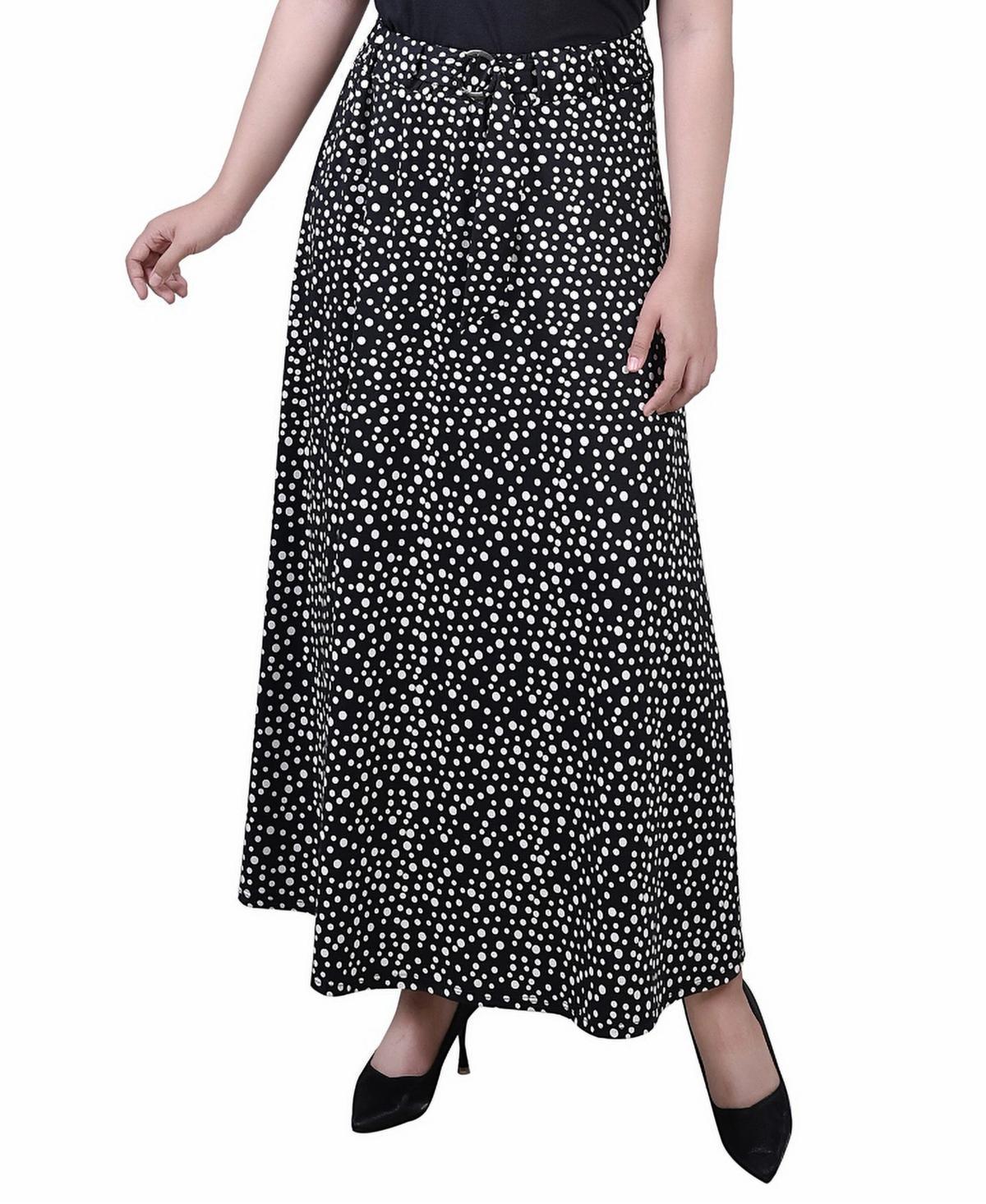 Ny Collection Petite Printed Belted Maxi Skirt Product Image