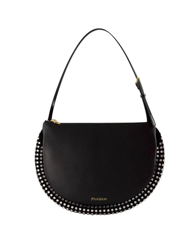 JW ANDERSON Tasche Crystal Bumper Moon Aus Schwarzem Leder In Black Product Image