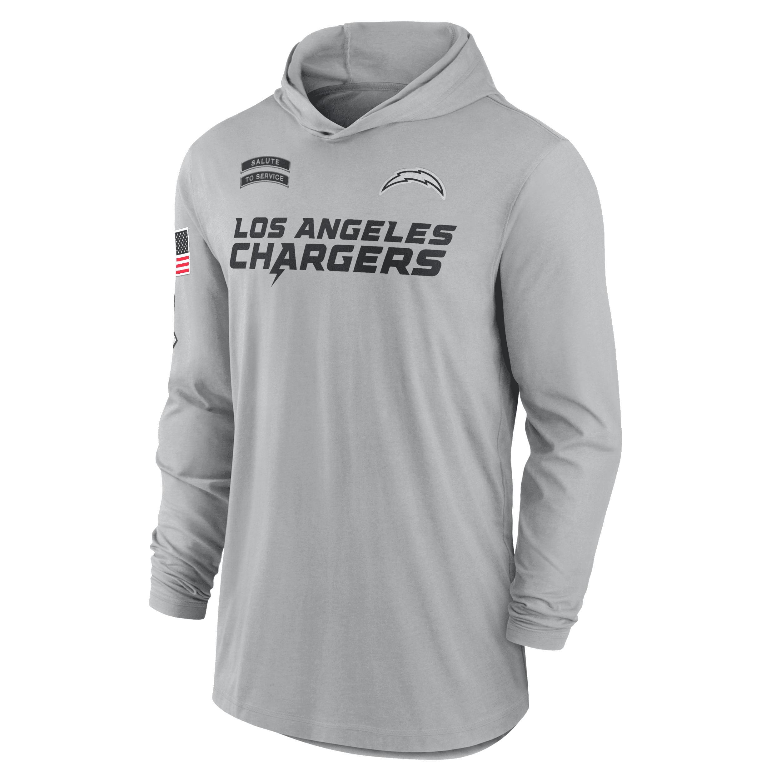 Los Angeles Chargers Salute to Service Edge Mascot Lockup Mens Nike Mens Dri-FIT NFL Long-Sleeve Hooded Top product image