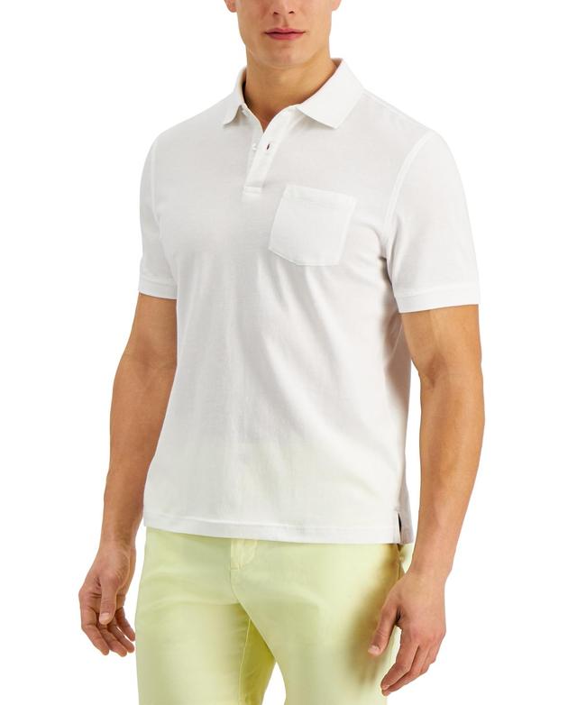 Club Room Mens Solid Jersey Polo with Pocket, Created for Macys Product Image