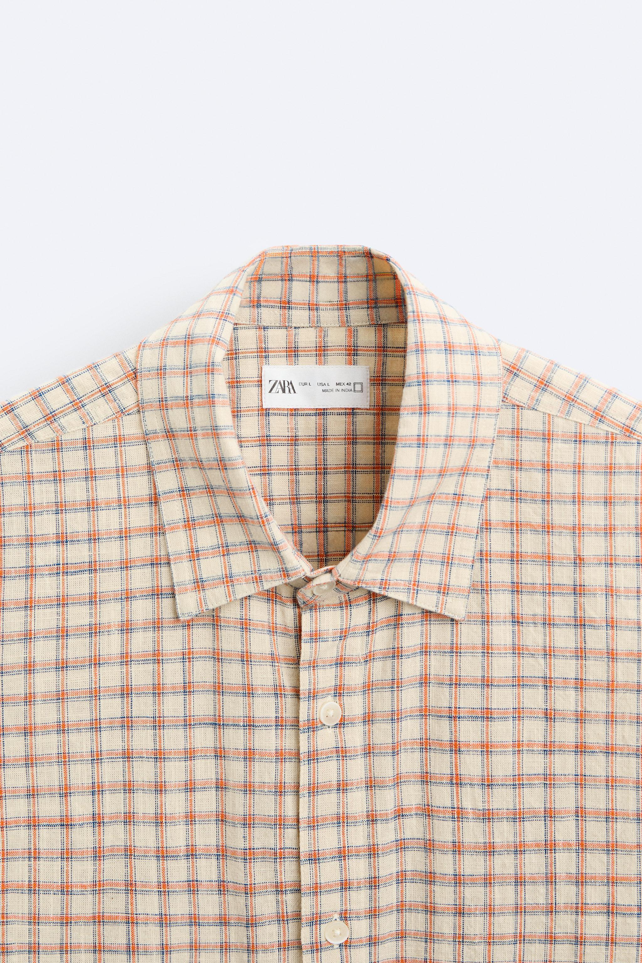 CROPPED FIT CHECKERED SHIRT Product Image