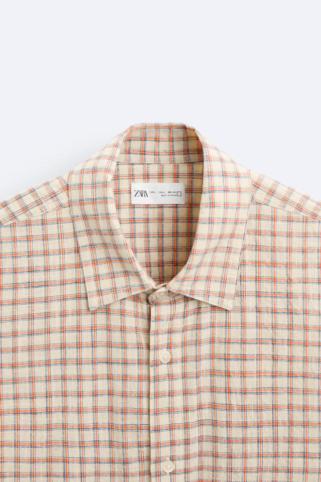 CROPPED FIT CHECKERED SHIRT Product Image