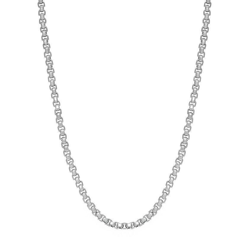 Mens LYNX Stainless Steel Box Chain Necklace Product Image