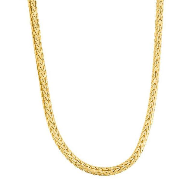 Jordan Blue 14k Gold Over Silver Foxtail Chain Necklace - 18 in., Womens Yellow Product Image