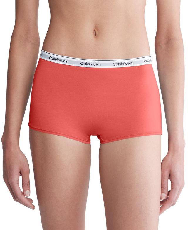 Calvin Klein Womens Modern Logo Mid-Rise Boyshort Underwear QD5195 Product Image