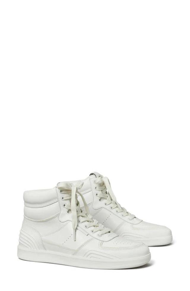 TORY BURCH Clover High Top Court Sneaker In White Product Image