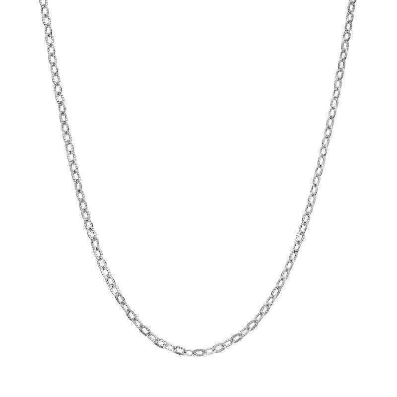 Blue La Rue Stainless Steel Rolo Chain Necklace - 18 in., Womens Silver Product Image