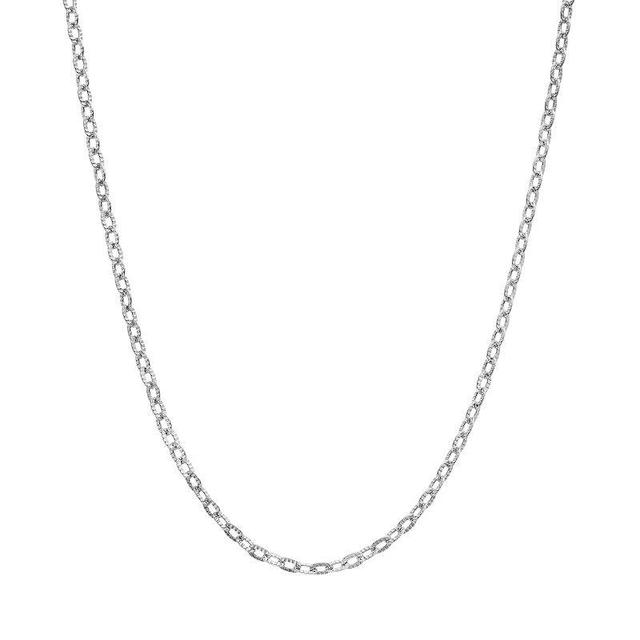 Blue La Rue Stainless Steel Rolo Chain Necklace - 18 in., Womens Silver Product Image