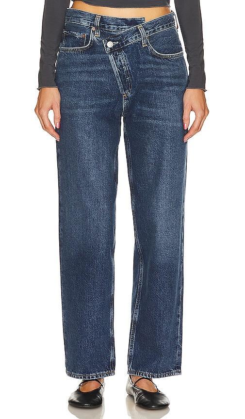 Agolde Criss Cross High Rise Cotton Jeans in Control Product Image