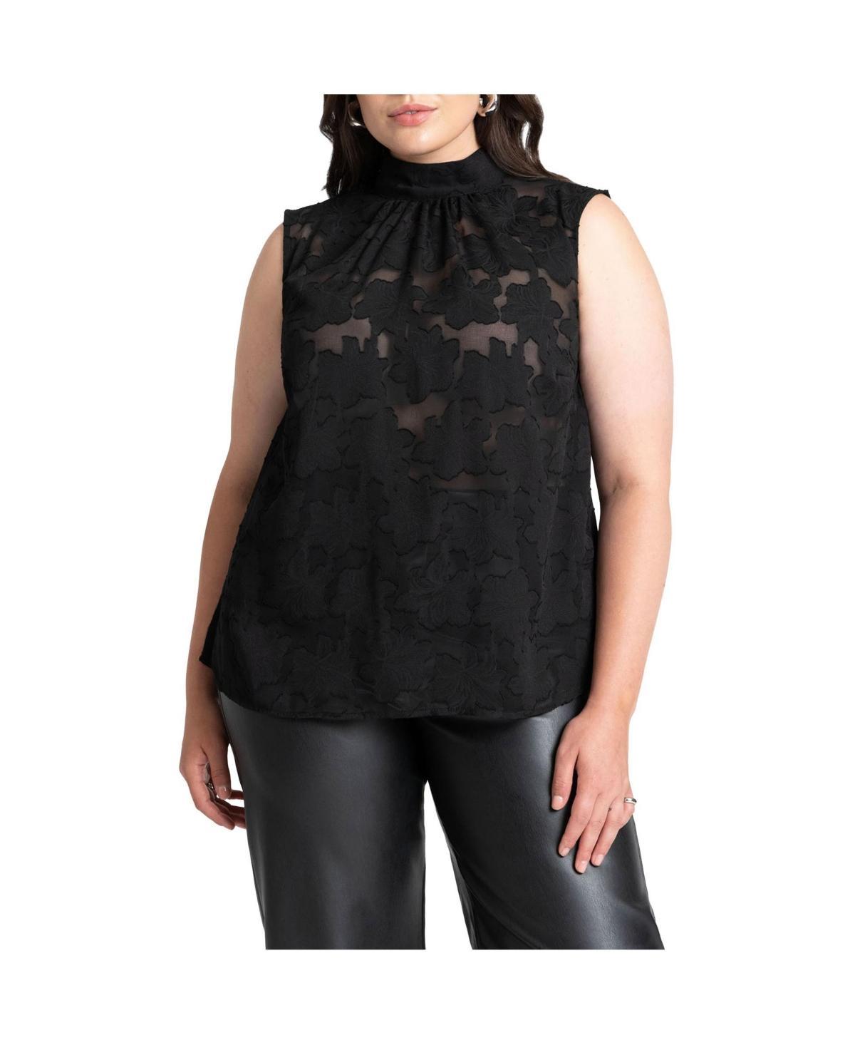 Eloquii Womens Jacquard Sleeveless Top Product Image