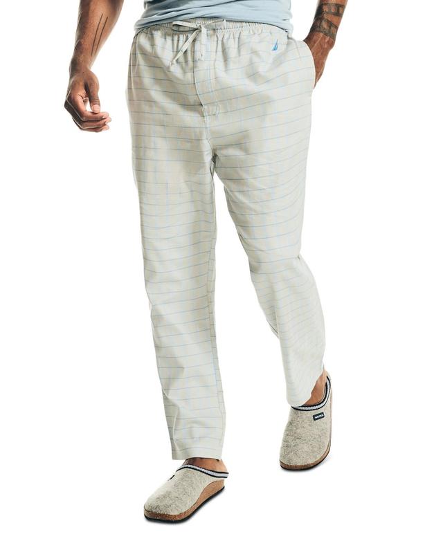 Nautica Mens Windowpane Plaid Cotton Pajama Pants Product Image