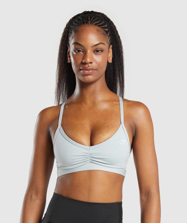 Ruched Strappy Sports Bra Product Image