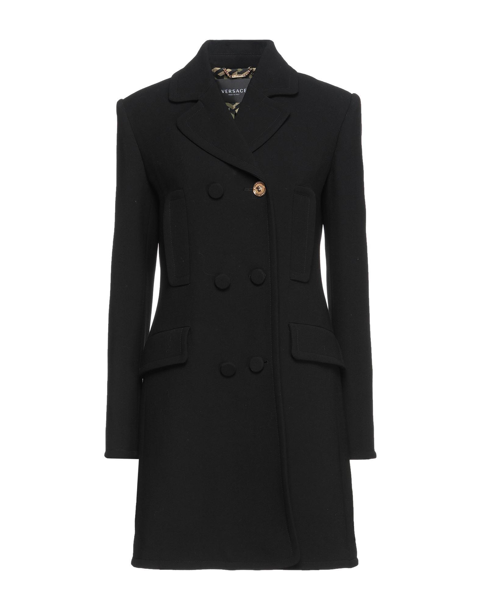 VERSACE Coats In Black product image