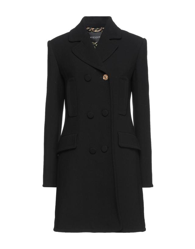 VERSACE Coats In Black Product Image