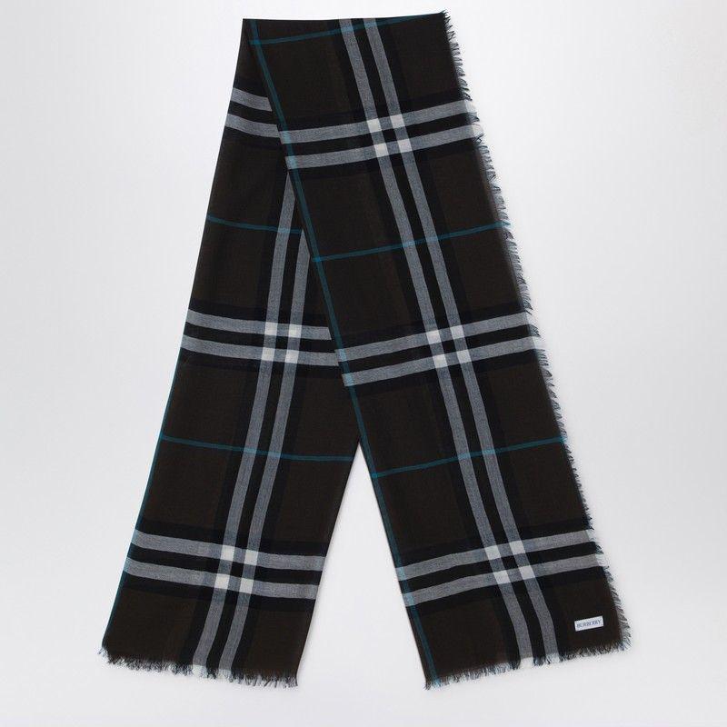 Light Scarf Check Brown In Grey Product Image