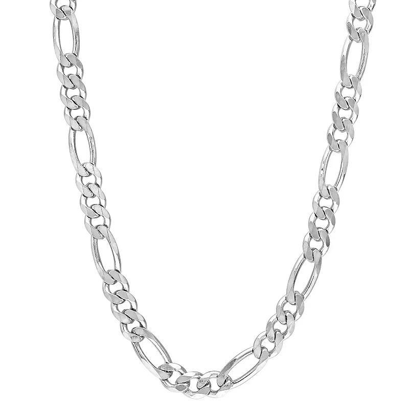 Stella Grace Sterling Silver Figaro Chain Necklace, Womens Product Image