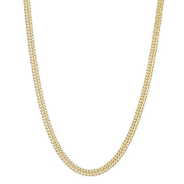 Giorgio di Vicenza Sterling Silver Mens Italian Cuban Curb Chain Necklace Gold Tone Product Image