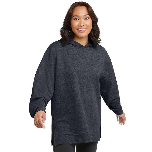 Hanes EcoSmart Womens Fleece Hoodie Ebony M Product Image