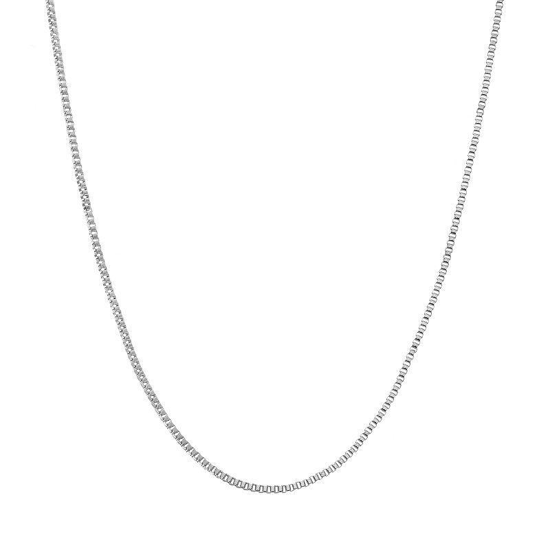 Blue La Rue Stainless Steel Box Chain Necklace - 24 in., Womens Silver Product Image