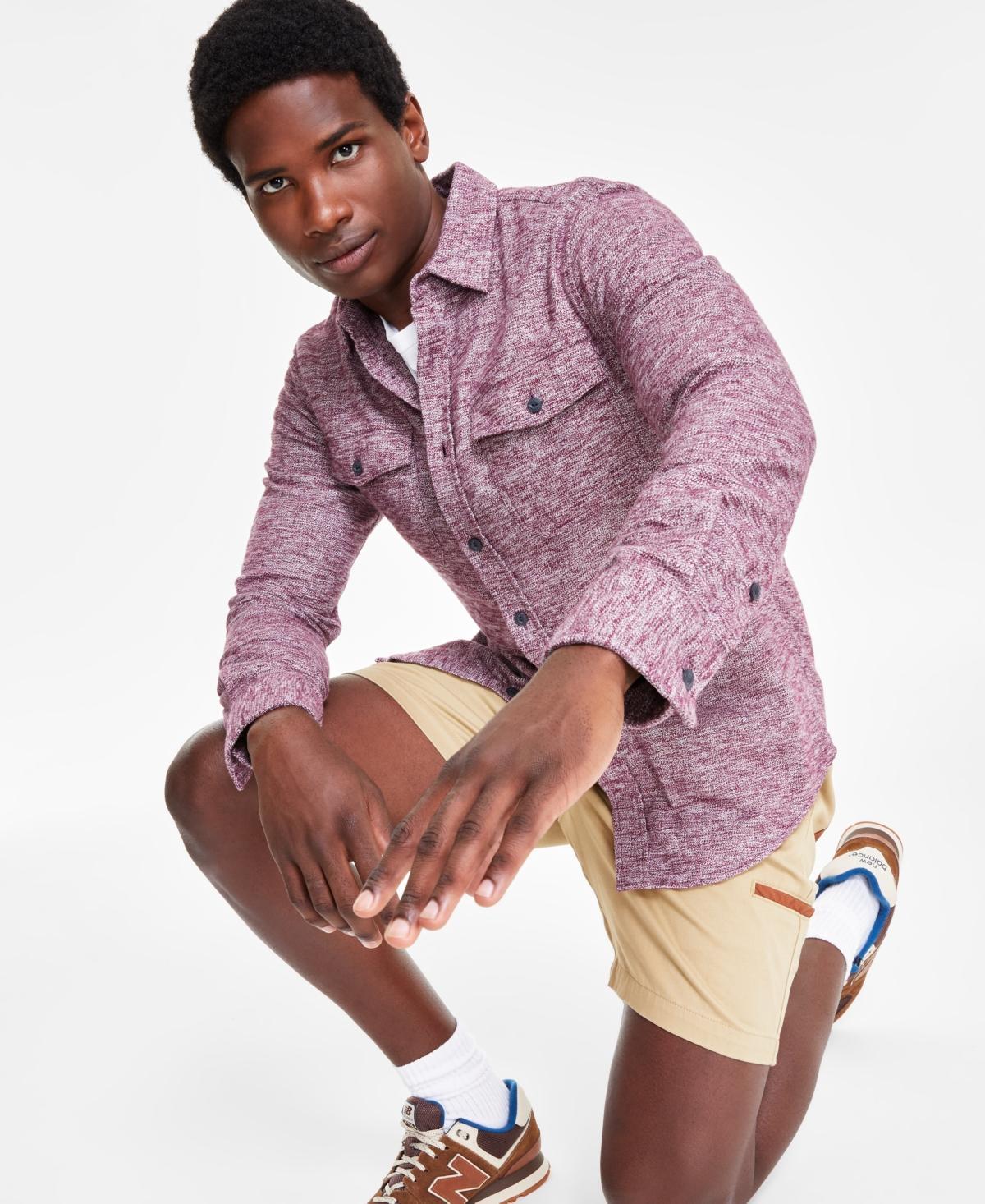 Sun + Stone Mens Alfred Long Sleeve Button-Front Flannel Shirt, Created for Macys Product Image