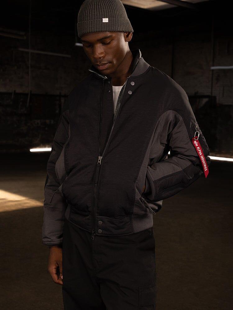 INSULATED MA-1 BOMBER JACKET BLACK Male Product Image