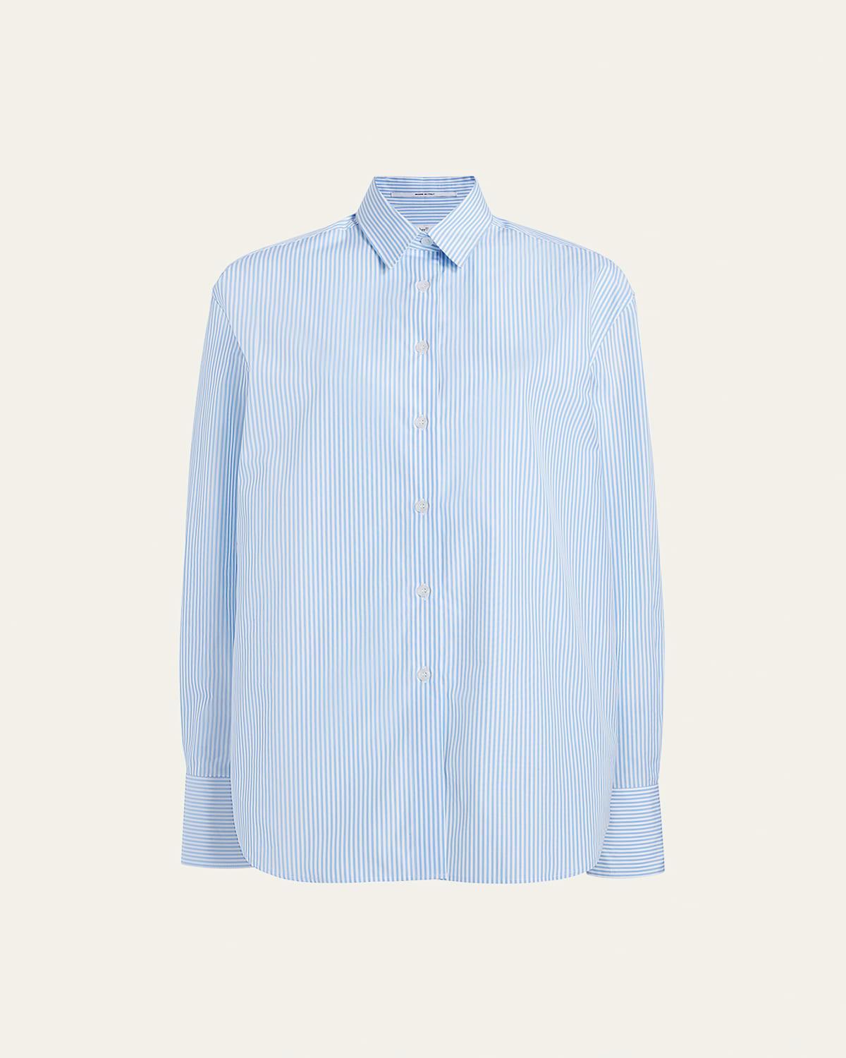 Stripe Oversized Mens Button Down Shirt Product Image