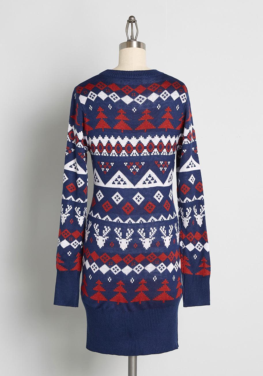 Decked Out and Darling Sweater Dress Product Image