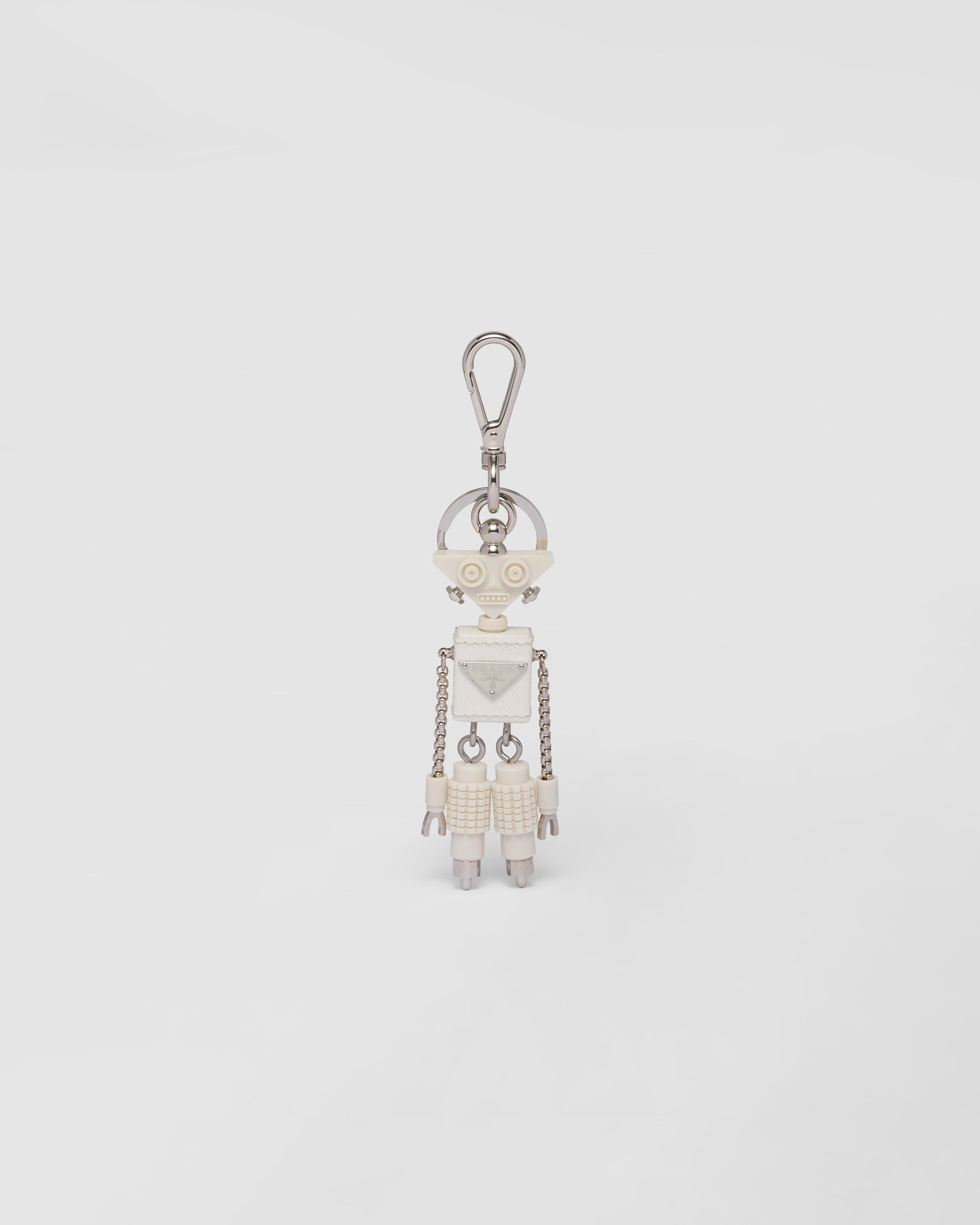 Robot Saffiano leather bag charm Product Image