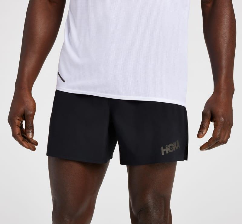 HOKA Mens 5 Short in Black, Size Medium Product Image