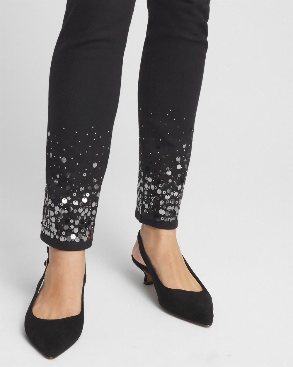 Girlfriend Sequin Ankle Jeans Product Image