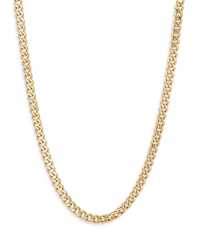 Mens 18K Gold Curb Chain Necklace Product Image