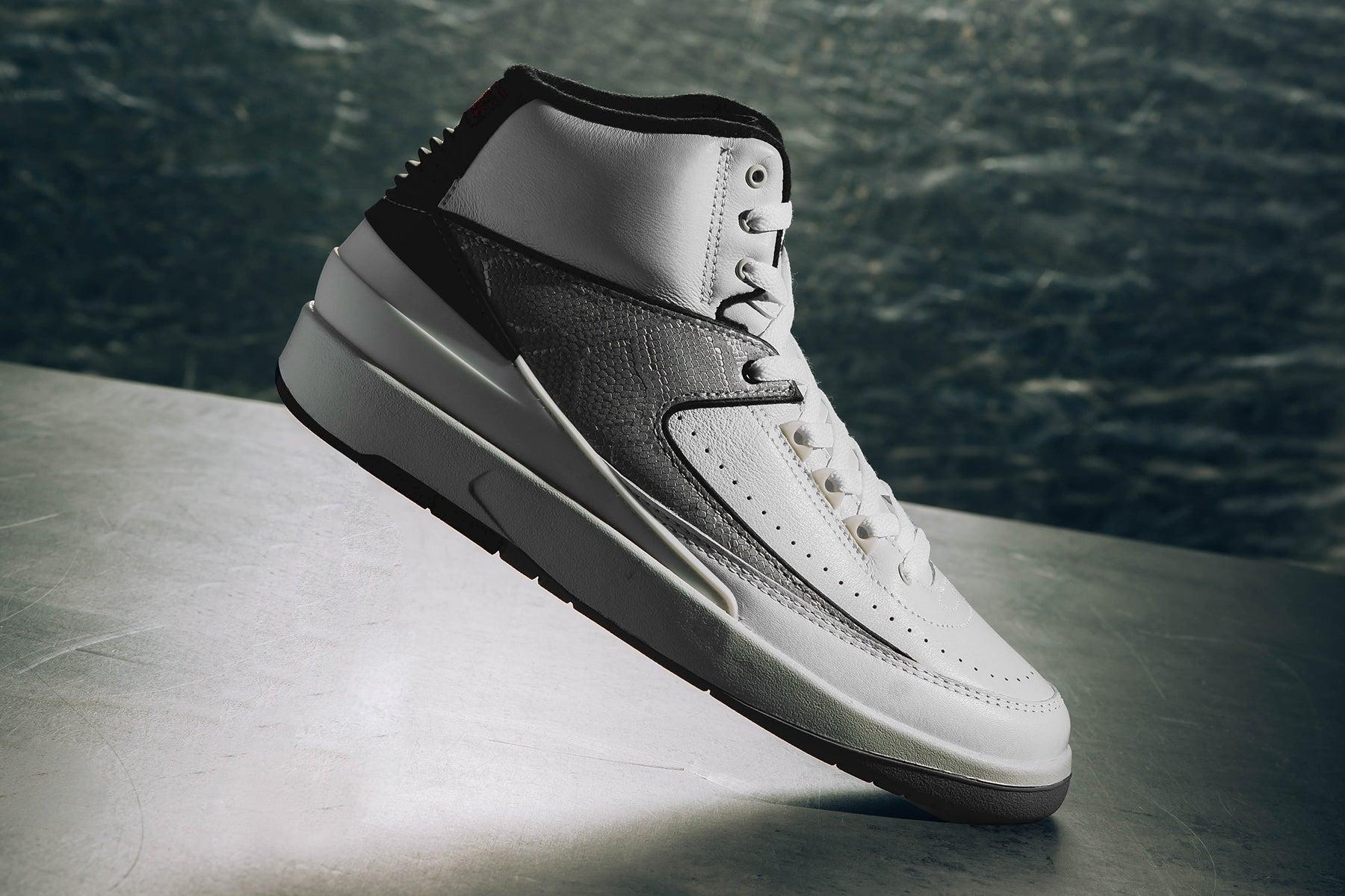 Air Jordan 2 Retro 'Python' - White/Fire Red/Cement Grey Male Product Image