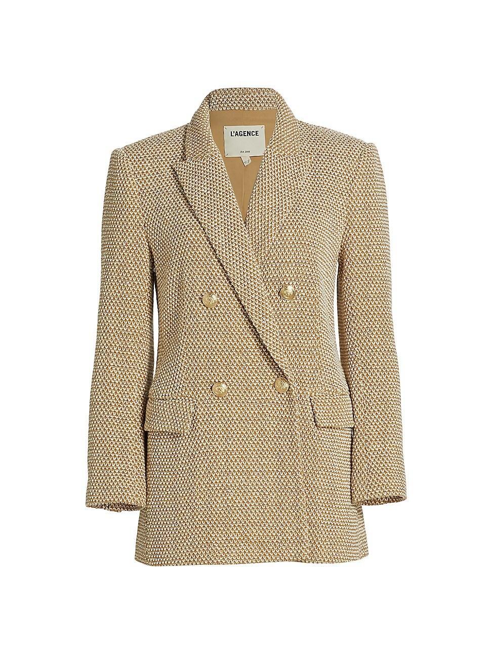 Womens Riva Tweed Double-Breasted Blazer Product Image