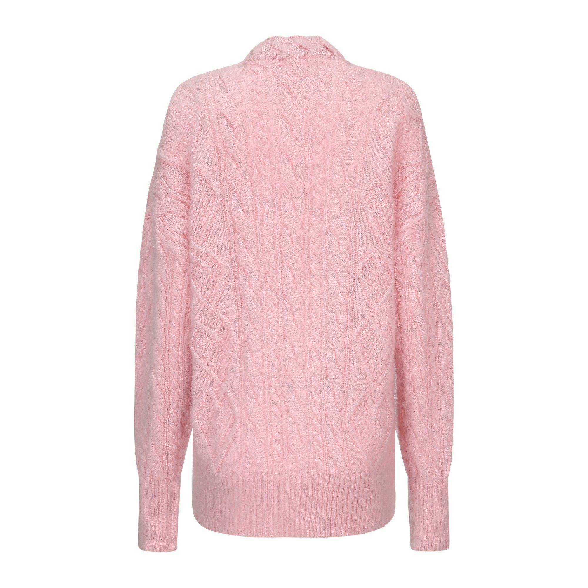 Lexi Knit Diamond Cardigan (Pink) Product Image