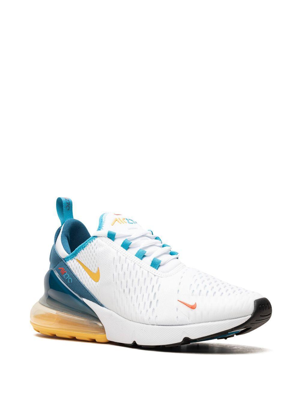 Air Max 270 "white Industrial Blue Citron Pulse" Sneakers In White/citron Pulse-i Product Image