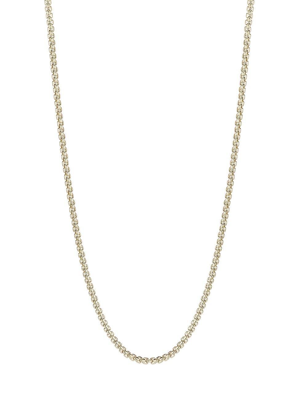 Solid 14K Gold Round Box Chain Product Image