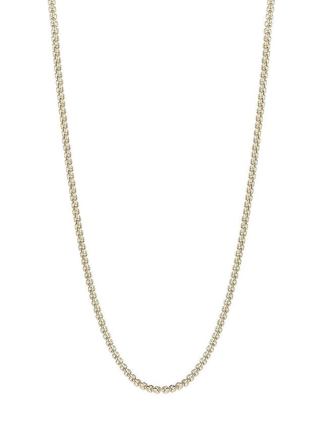 Solid 14K Gold Round Box Chain Product Image