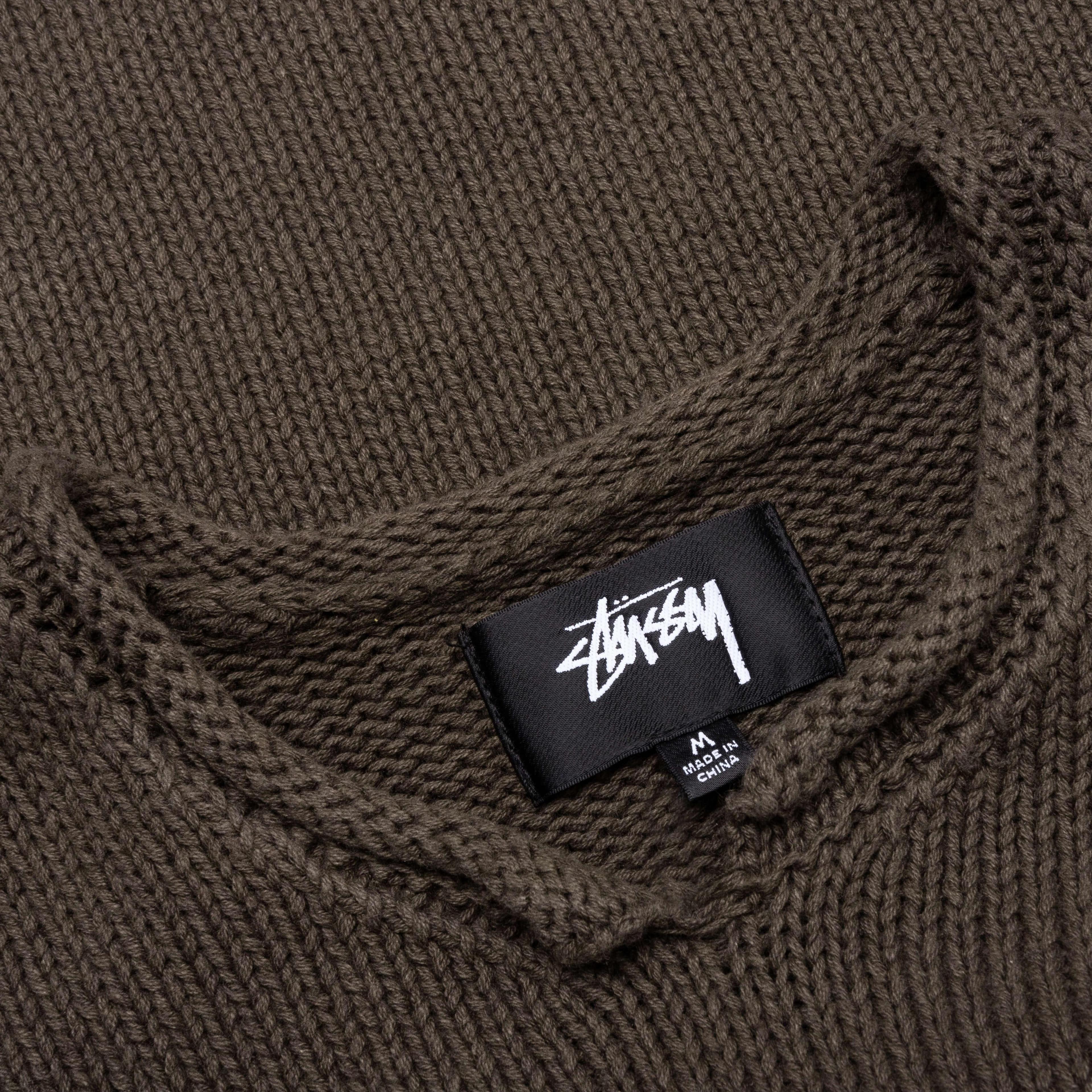 Roll V-Neck Logo Sweater - Brown Male Product Image