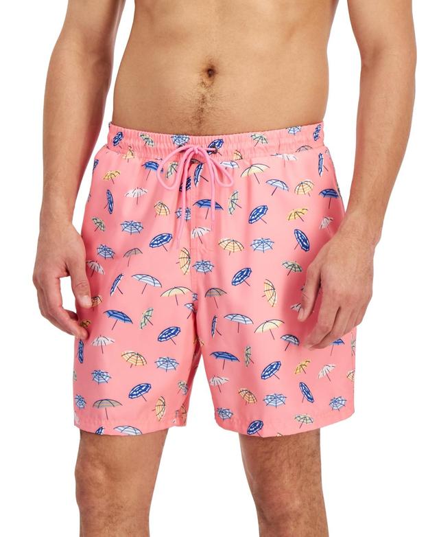 Club Room Mens Umbrella Rain Printed Quick-Dry 7 Swim Trunks, Created for Macys Product Image