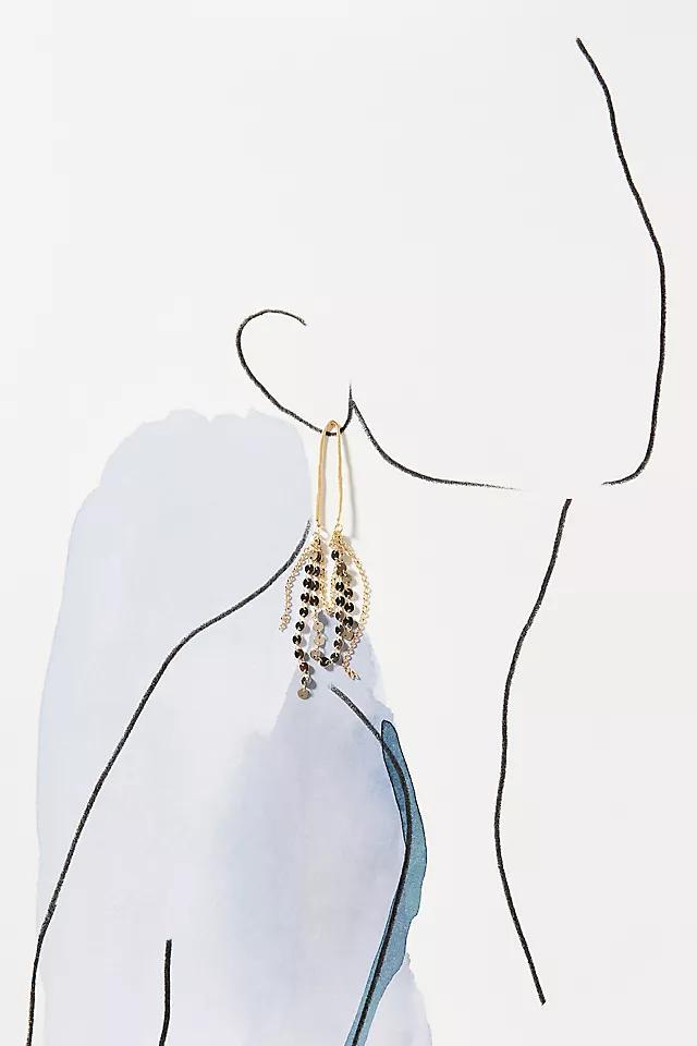 Metal Disc Drop Earrings Product Image