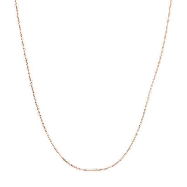 Jordan Blue 10k Gold Adjustable Box Chain Necklace - 22 in., Womens Pink Product Image